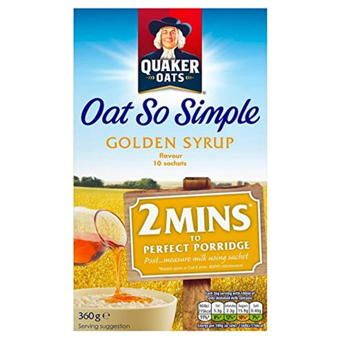 Quaker Oat So Simple Golden Syrup Porridge 10 x 36g
