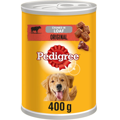 Pedigree Adult Wet Dog Food Tin Original in Loaf 400g