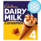 Cadbury Dairy Milk Caramel Ice Cream Cones 4 x 100ml