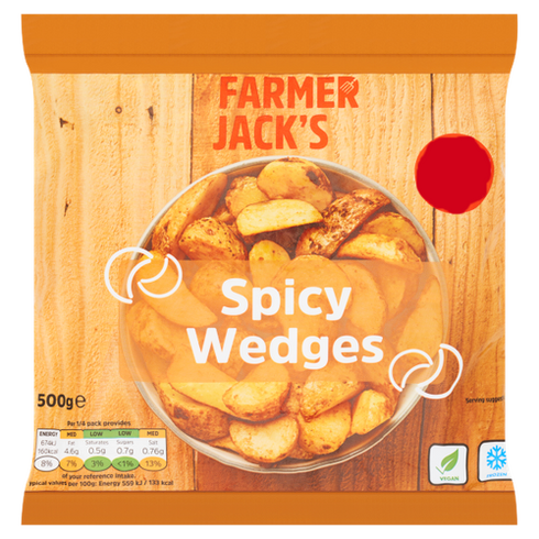 Farmer Jack's Spicy Wedges 500g