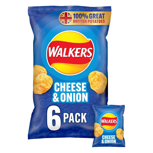 Walkers Cheese & Onion Multipack 6 x 25g