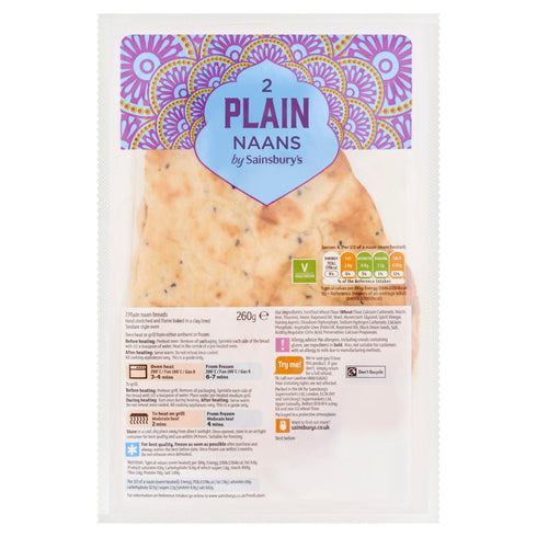Plain Naan Breads x 2