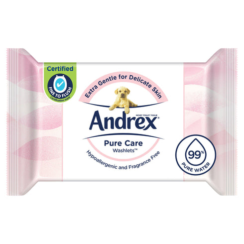 Andrex Fragrance Free Washlets Moist Toilet Tissue Single Pack 36 Sheets