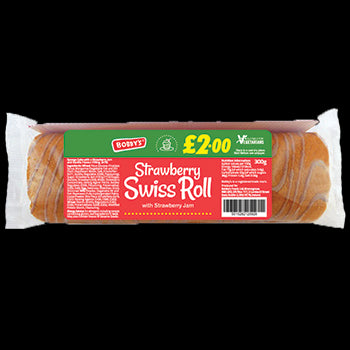 Bobby's Strawberry Swiss Roll 300g