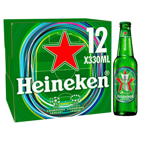 Heineken Lager Beer 12 x 330ml Bottles