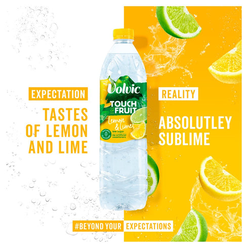 Volvic Touch of Fruit Lemon & Lime Natural Flavoured Water 750ml