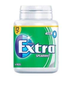 Extra Spearmint Chewing Gum Sugar Free Bottle 46 Pieces