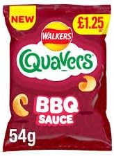Walkers Quavers BBQ Snacks Crisps 54g