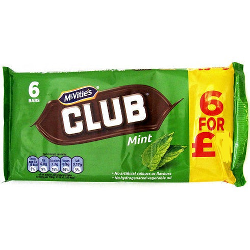 McVitie's Club Mint 6 x 22g
