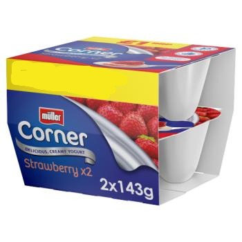 Müller Corner Strawberry Yogurt 2 x 143g