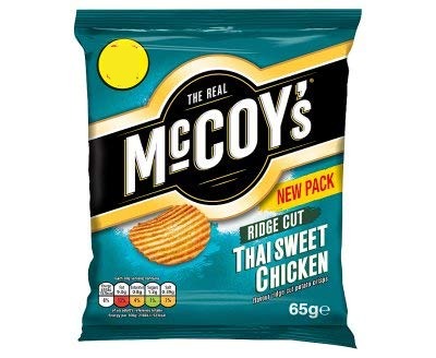 McCoy's Ridge Cut Thai Sweet Chicken Flavour Potato Crisps 65g