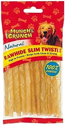 Munch & Crunch Natural Rawhide Twist Sticks 80g