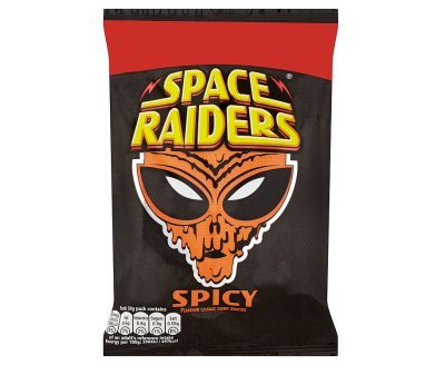 Space Raiders Spicy Flavour Cosmic Corn Snacks 25g