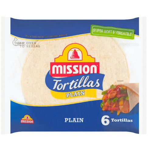 Mission 6 Plain Tortilla Wraps 368g