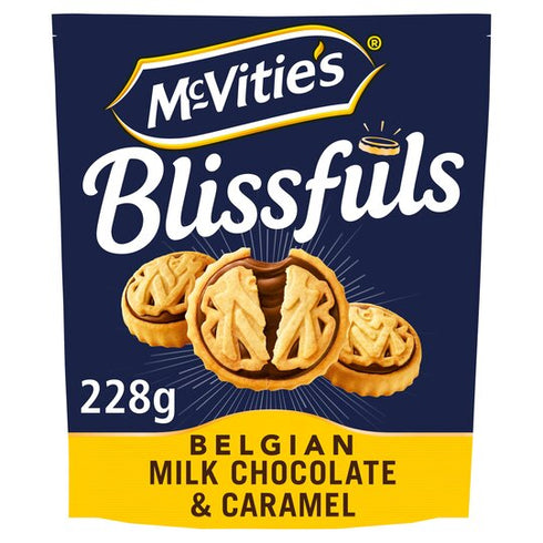McVitie's Blissfuls Belgian Milk Chocolate & Caramel Biscuits 228g