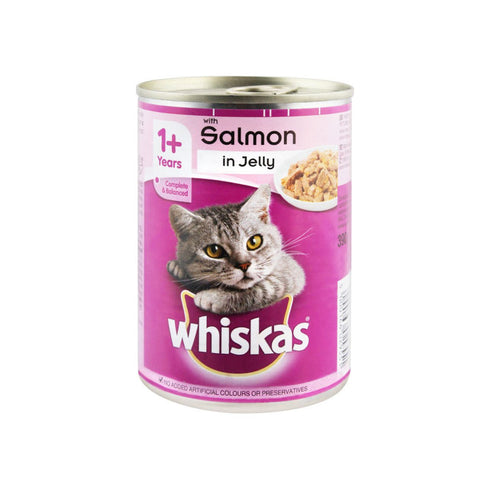Whiskas 1+ Cat Tin with Salmon in Jelly 390g