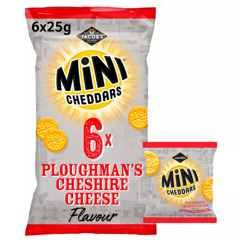 Jacob's Mini Cheddars Ploughman's Cheshire Cheese Snacks 105g