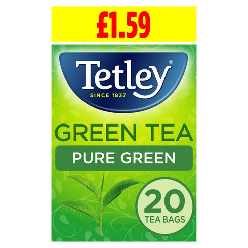 Tetley Green Tea Pure Green 20 Tea Bags 40g