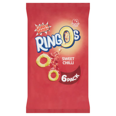 Golden Wonders Ringos Sweet Chilli 6 Pack