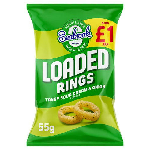 Seabrook Loaded Rings Tangy Sour Cream & Onion Flavour 55g