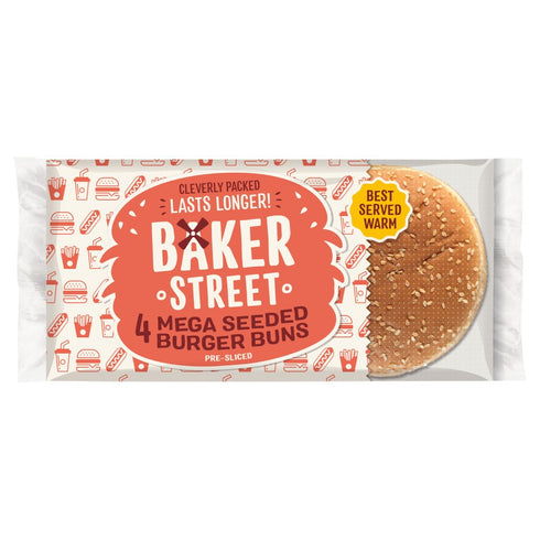 Baker Street 4 Mega Burger Buns