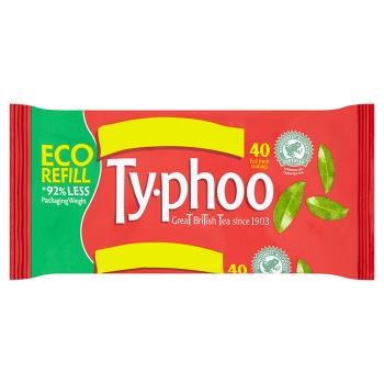 Typhoo Eco Refill 40 Foil Fresh Teabags 125g
