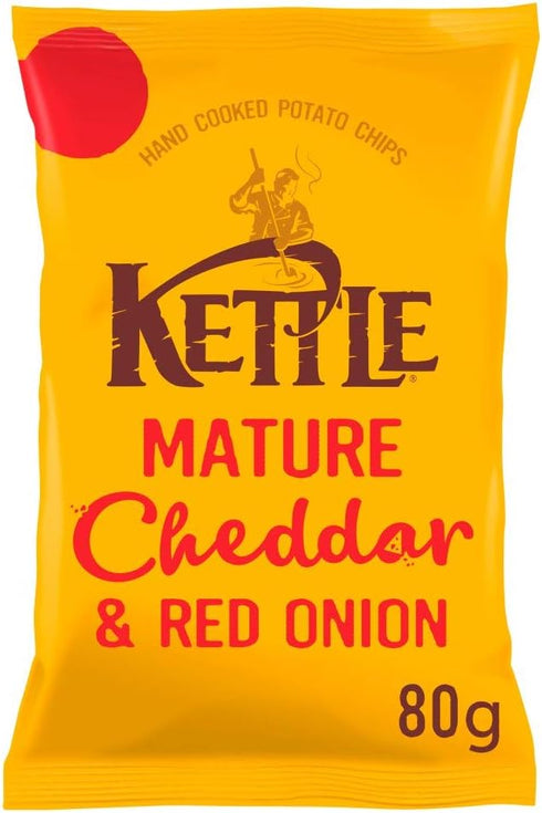 Kettle Cheddar & Onion Crisps 80g