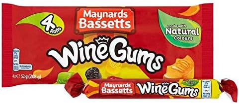 Maynards Bassetts Wine Gums Sweets 4 x 52g