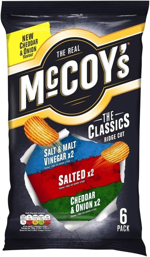 McCoy's Classic Variety Multipack Crisps 6 Pack