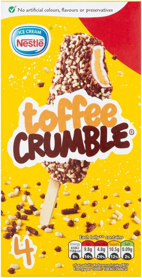 Nestlé Toffee Crumble Ice Cream 4 × 60ml