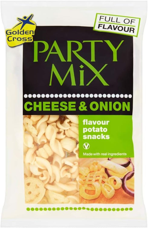 Golden Cross Party Mix Cheese & Onion Crisps 125g