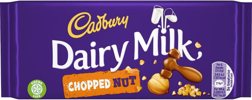 Cadbury Dairy Milk Chopped Nut Chocolate Bar 95g