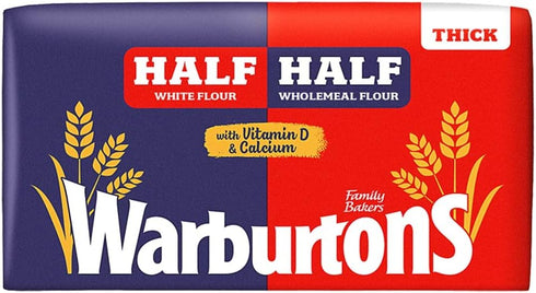 Warburtons Half White Half Wholemeal Medium 800g