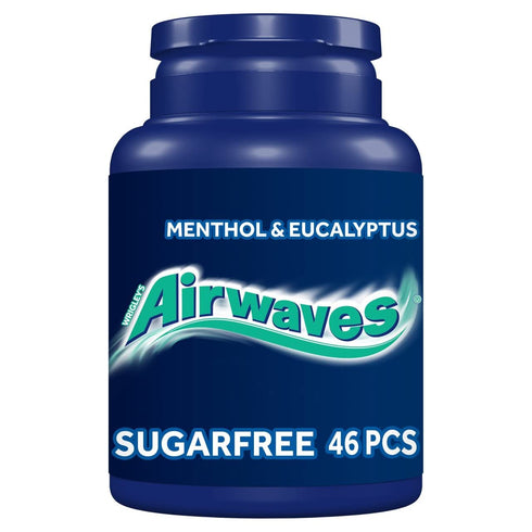 Airwaves Menthol & Eucalyptus Sugar Free Chewing Gum 46 Pieces 64g