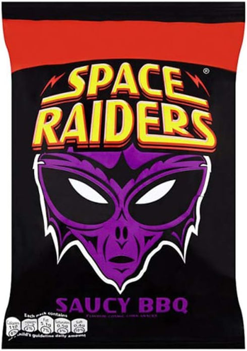 Space Raiders Saucy BBQ Flavour Cosmic Corn Snacks 25g