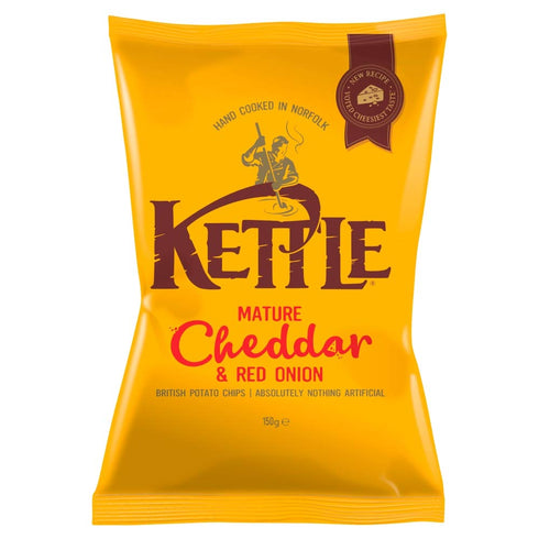 Kettle Mature Cheddar & Red Onion 150g