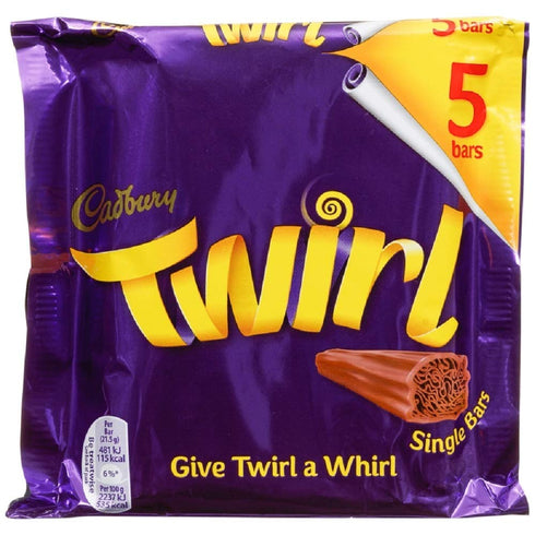 Cadbury Twirl Chocolate Bar 5 Pack 107.5g