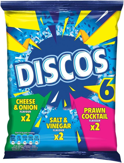 Discos Variety Multipack Crisps 6 Pack