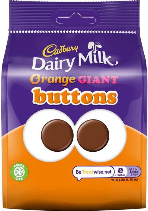 Cadbury Dairy Milk Orange Giant Buttons Chocolate Bag 95g