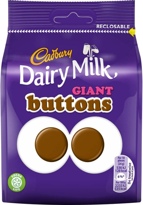 Cadbury Dairy Milk Giant Buttons Chocolate Bag 95g