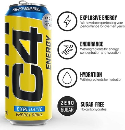 C4 Energy Frozen Bombsicile Zero Sugar 500ml