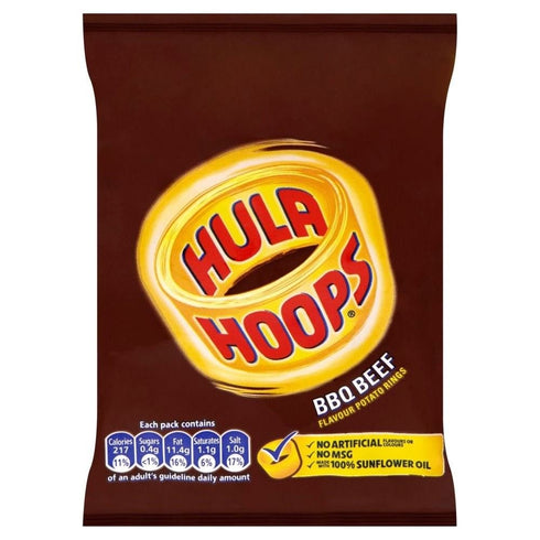 Hula Hoops BBQ Beef Crisps 34g