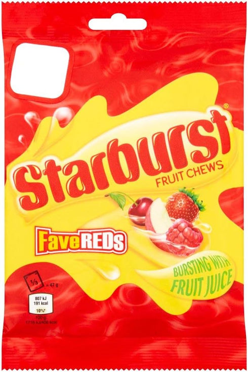 Starburst Fave Reds Fruit Chews Sweets Treat Bag 141g