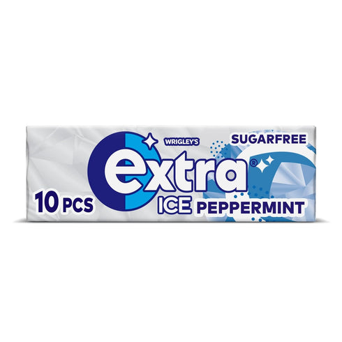 Extra Ice Peppermint Chewing Gum Sugar Free 10 Pieces