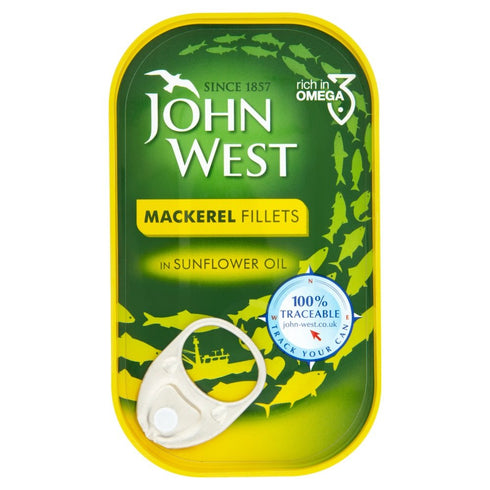 John West MSC Mackerel Fillets in Sunflower Oil 125g