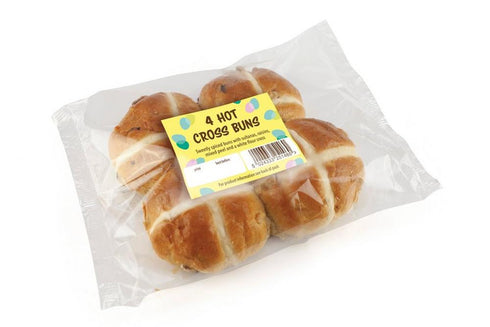 Hot Cross Buns 4 Pack