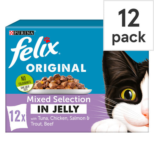 Felix Cat Food Mixed Selection In Jelly 12 x 100g
