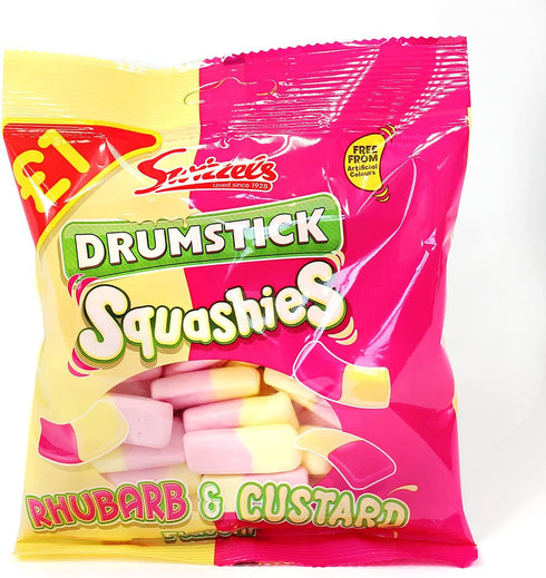 Swizzels Drumstick Squashies Rhubarb & Custard Flavour 145g