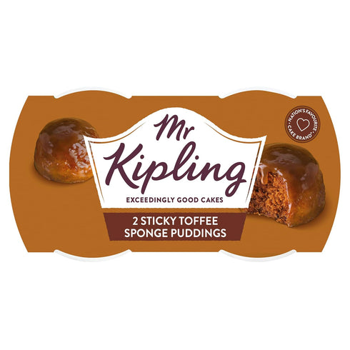 Mr Kipling Sticky Toffee Sponge Puddings 2 x 95g