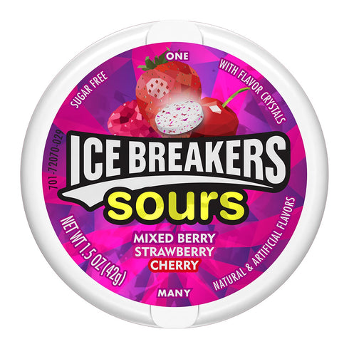 Ice Breakers Sours Strawberry Mixed Berry 42g